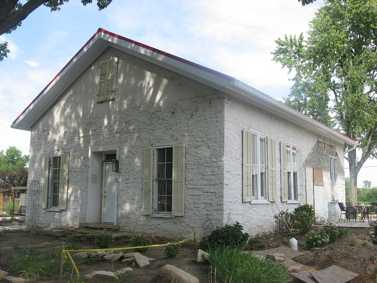 The Lutheran stone church in Casstown, Ohio
