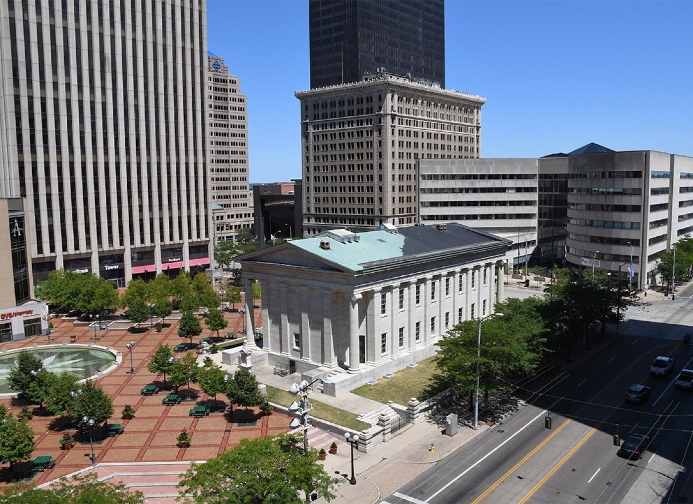 Courthouse Square in downtown Dayton, Ohio