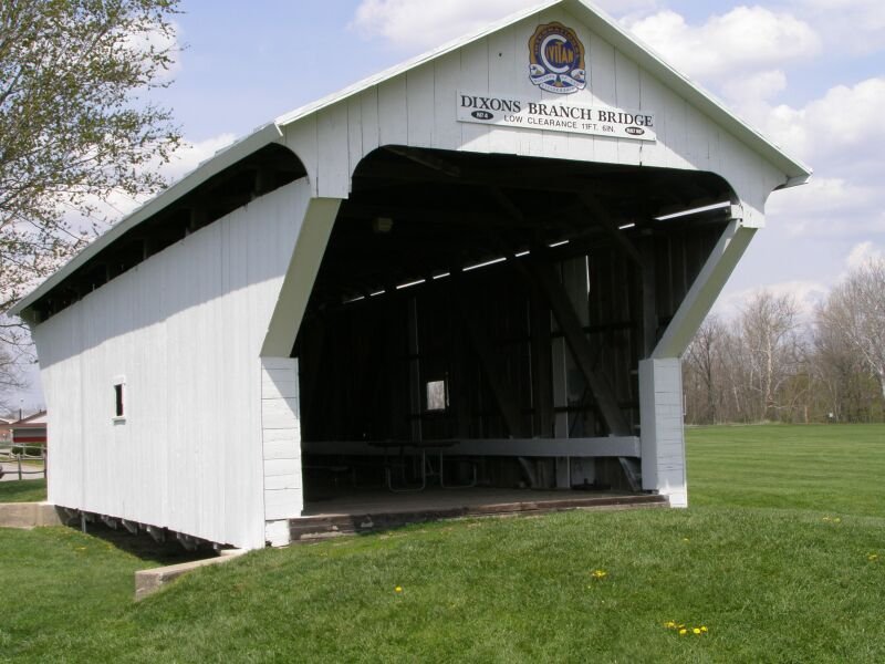 The Dixon Branch covered bridge in Lewisburg, Ohio