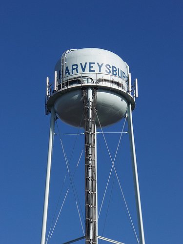 The Harveysburg water tower