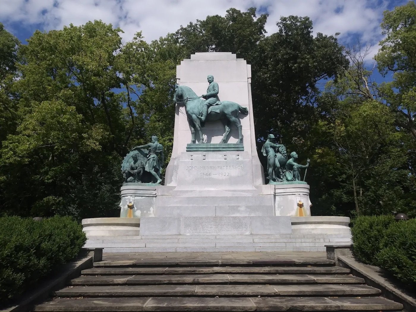 Stone monument at Hills and Dales MetroPark near Kettering and Oakwood, Ohio