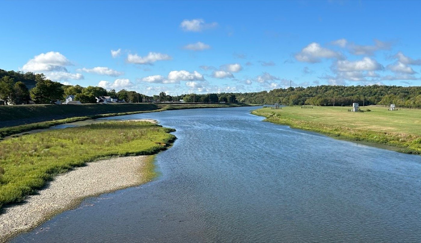 The Great Miami River at Riverfront Park in Miamisburg, Ohio