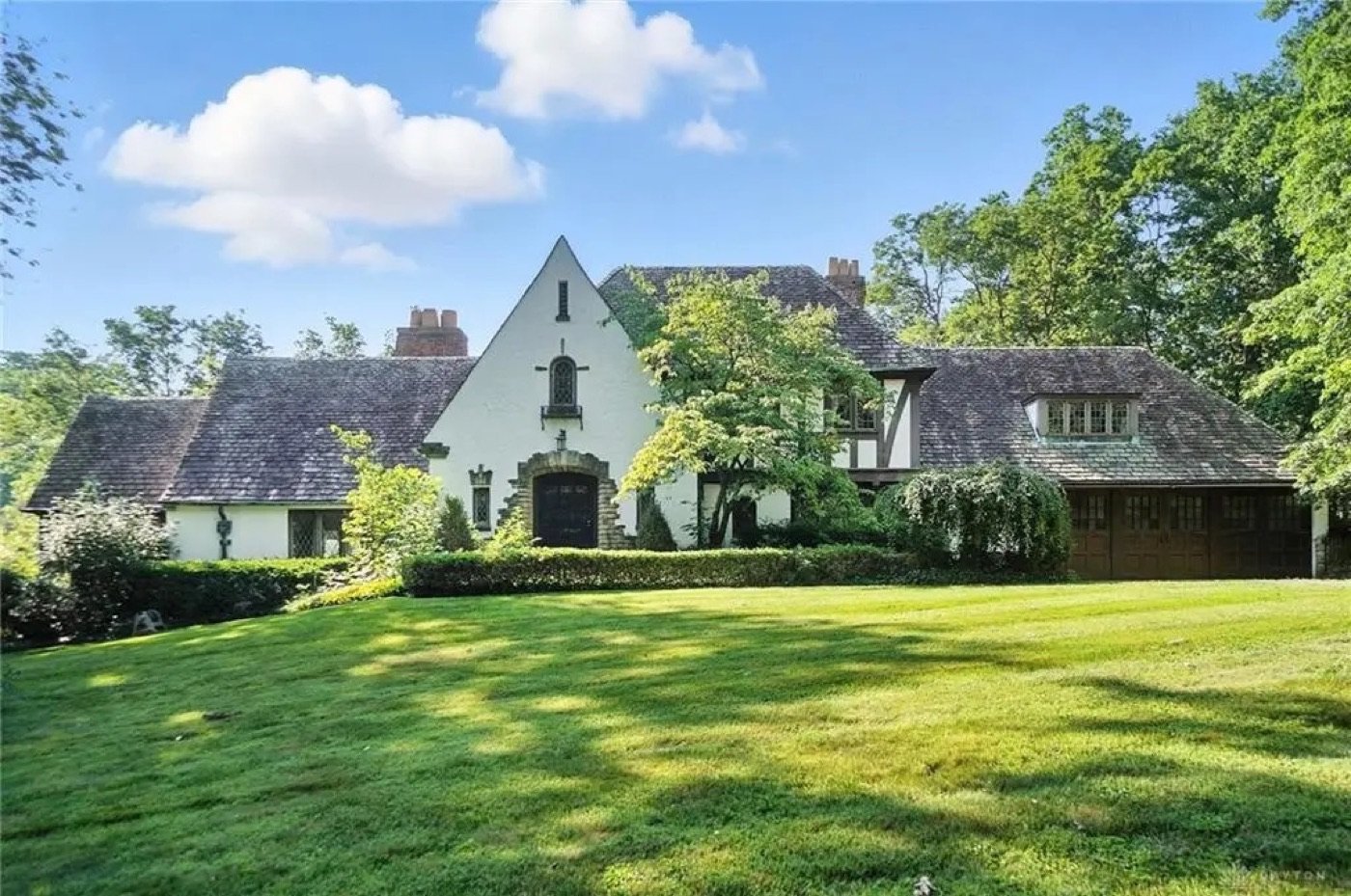 A slate-roof home on Schantz Avenue in Oakwood, Ohio
