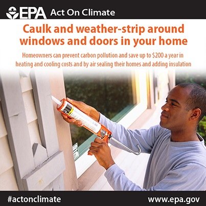 Caulking entry points around a house to exclude pests