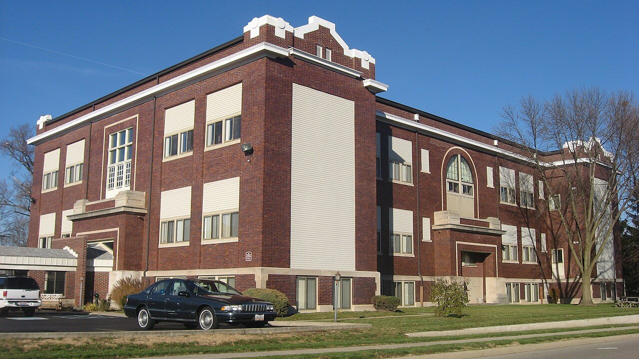 Historic McKinley School building in West Milton, Ohio
